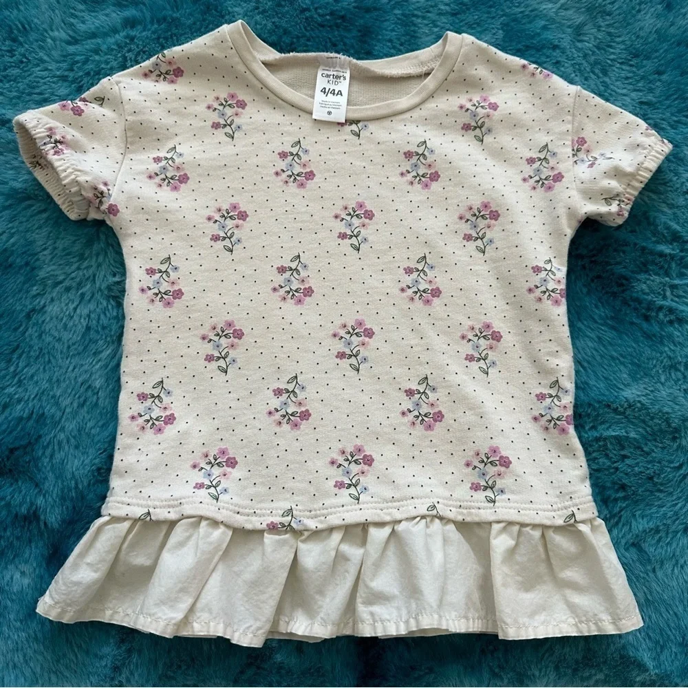 Carter’s Toddler Girl Peplum Floral Top Size 4T